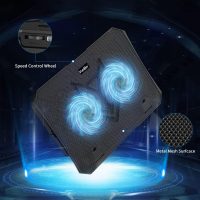 KeiBn Laptop Cooling Pad, Gaming Laptop Cooler 2 Fans for 10-15.6 Inch Laptops, 5 Height Stands, 2 USB Ports (S039) - Image 7