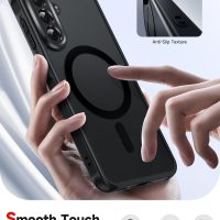 LeYi for Samsung Galaxy A36-5G Phone Case: Samsung A36 5G Case [Mag-Safe Fit] with Screen Protector, Samsung A36 Case Frosted Translucent Cover Soft-Touch Skin para Samsung A36 Phone Case, Black - Image 2
