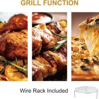 Emerson MWG1191SB Microwave with Built-in Grill Function, 1100W, LED Timer Display 11 Power Levels, 9 Preset Cooking Options, Removable Glass Turntable, Child Lock, 1.1 Cu. Ft, Stainless Steel - Image 4