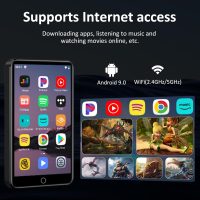 80GB MP3 Player with Bluetooth and WiFi, 4-inch Touch Screen mp3 Players with Bluetooth ， with Spotify, SpotifyKids, Audible, Andora, Amazon Player, MP4&MP3 Player up to 1TB (Black) - Image 2
