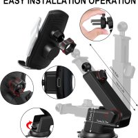 Car Phone Mount,Auto-Clamping Smart Sensor 10W Qi Fast Charging Car Front Windshield Dashboard Air Vent Phone Holder Compatible with iPhone12/12 pro max/Samsung S20/note 20 All 4.7-6.7 Inch Smartphone - Image 5