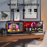 Laptop Screen Extender, 14" 1080P IPS Portable Monitor Travel Monitor for 14-16.5" Laptops with USB-C/HDMI Port, Plug and Play Attachment Screen for Windows/Mac/Android/Switch/PS5/Xbox - Image 7