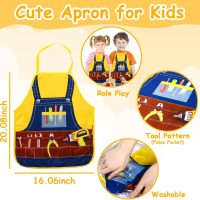 TONZE Kids Tool Set with Apron, Wooden Toddler Tool Bench Montessori Toys for 2+Year Old 39 PCS Educational STEM Construction Toys for Ages 2-4 Pretend Play Toddler Toys 3 4 5 Year Old Birthday Gift - Image 2