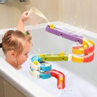 Duck Slide Bath Toys for Kids Ages 4-8, Wall Track Building Set 3+ Year Old, Fun DIY Kit Bathtub Time Birthday Gift for Toddler Boys & Girls (34 PCS) - Image 4