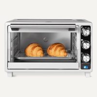 Amazon Basics 6-Slice 23-QT Toaster Oven with Built-In Air Fryer, 7-In-1 Cooking Options, 60-Min Timer & Adjustable Temperature (200℉ - 450℉), With Accessories, 1500W, Stainless Steel, Silver/Gray - Image 4
