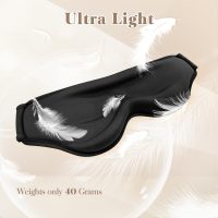 3D Cooling Eye Mask Sleep Mask for Men & Women, 100% Pressure-Free & Light Block-Out Eye Mask for Sleep with Easy Adjustable Strap, Night Eye Cover for Travel, Black - Image 4