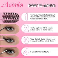 Lash Extensions 40D+60D Cluster 240pcs DIY Lash Clusters 10-16mm Eyelash Clusters Individual Think Band Lash Kit (40D+60D Kit) - Image 7