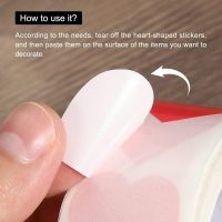 500 Pcs Heart Shaped Sticker 1 Inch Self-Adhesive Love Sticker Label Heart Decorations for Envelope,Valentine Day,Wedding Party, White - Image 4