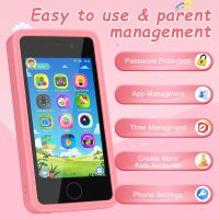 3.97" Touchscreen Kids Toys Smart Phone, Kids Phone with Games & Dual Camera, Toddler Toys Phone, Boys and Girls Learning Toy Phone for 3-9 Years Old (Pink) - Image 7