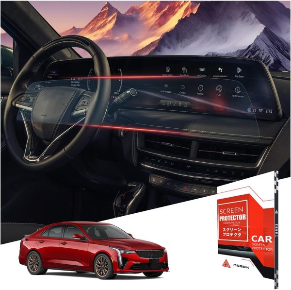 For 2025 Cadillac CT5 (CT5-V/CT5-V Blackwing)& 2024~2025 XT4 (Luxury/Premium Luxury/Sport)& Lyriq (Luxury/Sport/Tech Protective) 33 Inch Nano Glossy Screen Protector - Touchscreen *2
