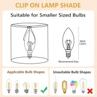 5.0 x 5.0in Chandelier Shades Set of 6, Small Rattan Lamp Shades Clip on Bulb, Boho Lamp Shades Replacement, Mini Cylinder Woven Lampshade, Clip on Lamp Shade for Floor Lamp Pendant Light Wall Sconces - Image 4