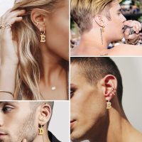Gold Earrings with Charm Personalized Letter Drop Dangle Earrings for Women Dainty Jewelry - Image 6