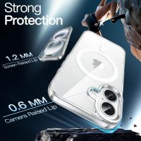 JETech Magnetic Case for iPhone 16 6.1-Inch Compatible with MagSafe, Shockproof Phone Bumper Cover, Anti-Scratch Clear Back (Clear) - Image 5