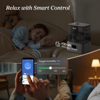 LEVOIT Smart Humidifiers for Bedroom Large Room Home,(6L) Cool Mist Top Fill Essential Oil Diffuser for Baby & Plants,Smart App & Voice Control, Rapid Humidification & Auto Mode-Quiet Sleep Mode, Gray - Image 5