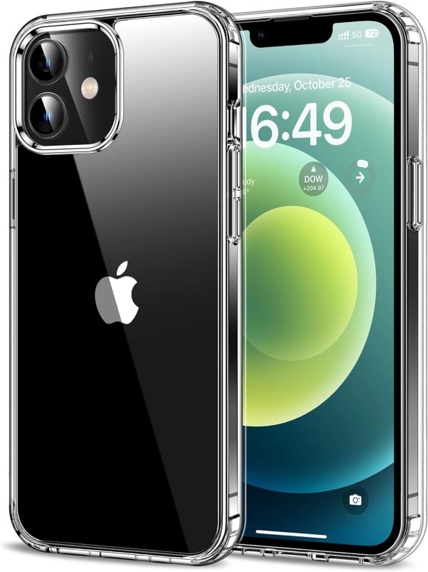HOOMIL Case for iPhone 12 and iPhone 12 Pro 6.1-Inch, Non-Yellowing, Drop Protection, Anti-Scratch Transparent Hard Back Phone Cover - Crystal Clear