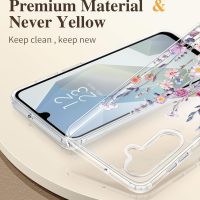 GVIEWIN for Samsung Galaxy A16 5G Case, [Screen & Camera Lens Protector] [Military-Grade Protective] Women Clear Floral Not Yellowing Shockproof Bumper Phone Case for Galaxy A16, Floratopia/Colorful - Image 3