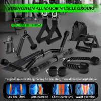 Cable Machine Attachment Set for Gym, LAT Pulldown Attachments, Cable Machine Accessories with Curl Pulldown Bar, Tricep Pull Down Attachment, V Bar, Fitness Equipment Cable Accessories for Home Gym - Image 6