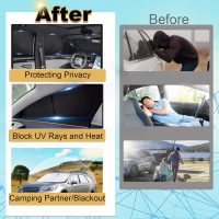 KMF 6pcs Full Window Sun Shades Custom Fit for Honda HR-V Accessories 2016-2022, HRV Sunshade Privacy Car Window Covers for Windshield Side Rear, Sun Visor UV Block and Blackout for Camping Outdoor - Image 6