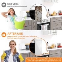 FLSEPAMB Silicone Stove Gap Covers, 2 Pack Heat Resistant Oven Gap Filler Seals Gaps with Anti-Slip Mirror Base, Stain Resistant Stove Counter Gap Cover Silicone Strips Between Stovetop and Counter - Image 3