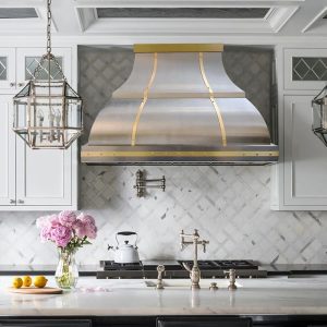 SINDA Custom Stainless Steel Range Hood, With 4 Speed Fan, LED Light, 36"Wx27"H, Wall Mount, Brushed Stainless Steel, SRH1-2-2TRW3627R