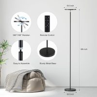SUNMORY Floor Lamps for Living Room, 32W/3000LM Super Bright LED Floor Lamp with Remote Control, 69" Tall Standing Lamp with Stepless Dimmable, Modern Torchiere Corner Lamp for Bedroom, Office - Image 3