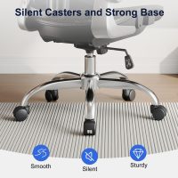 Ergonomic Office Chair，Mesh Seat Cushion with 3D Armrests and 3D Headrest, Adjustable Lumbar Support with Rocking Function, SGS Class 4 Gas Clylinder，Black - Image 12