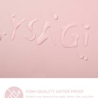 YSAGi Non-Slip Leather Desk Pad, Waterproof Laptop Computer Desk Keyboard Mat, Table Protector Blotter Mat, Large Mouse Pad for Office/Work/Home/Decor(Pink, 23.6" x 13.7") - Image 3