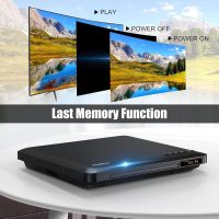 Ultra Slim DVD Player, Thin HDMI AV DVD Players for TV, 0.6 Inch Design with Region Free & Colourful HD Pixels, Supports USB Playback, NTSC/PAL DVD Player with HDMI & RCA Cables, Remote Control. - Image 6