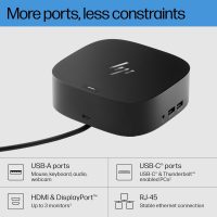 HP USB-C Dock G5-11-in-1 Adapter for Both USB-C and Thunderbolt-Enabled Laptops, PCs, & Notebooks - Single Cable for Charging, Networking, or Data Transfers - Great for Secure & Remote Management - Image 2