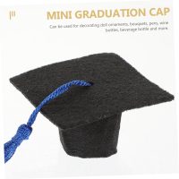 4Pcs Mini Graduation Hat Bottle Toppers Decorative Doctoral Caps with Tassels for Wine Beverage Bottles for Graduation Celebrations - Image 4