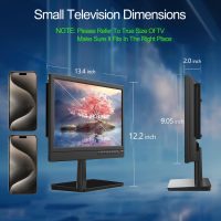 Feihe 14 inch Small Flat Screen Kitchen TV with ATSC Tuner/USB/HDMI/AV/VGA, Built-in TV Stand and Remote Control for Bedroom,RV,Camping,Outdoor or Office（No Smart TV） - Image 2