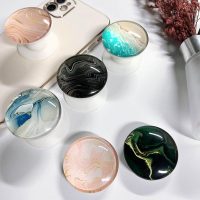 Clear Crystal Glitter Collapsible Expanding Moblile Cell Phone Grip Stand Holder for Smartphones and Tablets Phone Accessory (Blue Ocean Beach) - Image 5