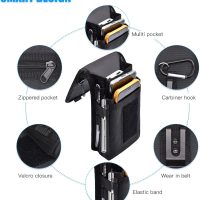 Dual Phone Holster, Large Smartphone Pouch, Belt Clip Tool Pouch, Multi-Purpose Tactical Cellphone Holder for Working, Hiking, Camping, Barbecue, Rescue (XL) - Image 4