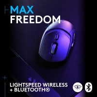 Logitech G309 Lightspeed Wireless Gaming Mouse, Lightweight, LIGHTFORCE Hybrid Switches, Hero 25K Sensor, 86g & 300+ hr Battery Life with AA Battery, 6 Programmable Buttons, PC & Mac - Black - Image 3