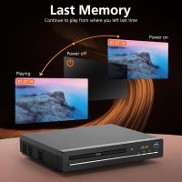 DVD Player for TV with HDMI, Region Free，CD Player for Home, Plays All Regions and Formats, Mini DVD Player with USB, Remote, HDMI and RCA Cables Included - Image 3