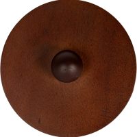 Creative Co-Op 5.75 Inches Round Stoneware Canister with Raised Dots and Acacia Wood Lid, White and Natural - Image 2