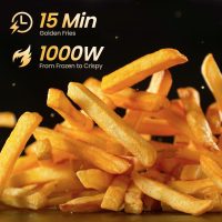 2.1Qt Small Air Fryer - Compact Digital Mini Airfryer with 7-in-1 Presets, 98% Less Oil, Adjustable Temperature & Timer, Shake Reminder, Nonstick, BPA-Free, Dishwasher Safe, Fast & Crispy Cooking - Image 3