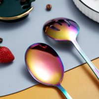 Rainbow Serving Spoons Set of 2, Stainless Steel, Dishwasher Safe - Image 5