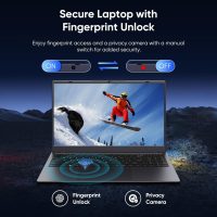 Coolby 15.6inch Windows 11 Laptop, 12GB RAM/256GB SSD, 1920x1080 IPS Display, Intel N95(Beats N5095) Quad Core Laptop Computer, Support Fingerprint, WiFi 5, BT - Image 7