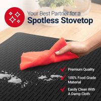 Thick Stove Top Cover for Electric Stove (28 x 20 Inch) Silicone Flat Range Mat for Glass Cooktop, Heat-Resistant Induction Protector Covers for Stovetop, Silicon Oven Topcover Protectors - Black - Image 6