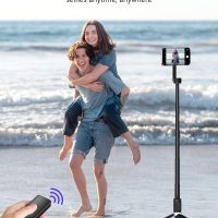 UBeesize Magnetic Tripod for iPhone with Remote, 64’’ Extendable Phone Stand for Video Recording/Vlogging, N52 Strong Holder for iPhone 12-17/Android, Portable Travel Selfie Stick Tripod(Black) - Image 6