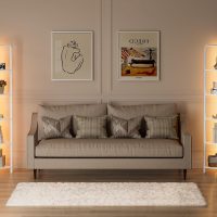 Furnulem 6 Tier Corner Shelf with LED Light, 67.5” Tall Standing Shelf Organizer, White Narrow Bookshelf with Storage Rack for Wall Corner, Living Room, Bedroom, Metal Frame, Wood Display Shelf - Image 7