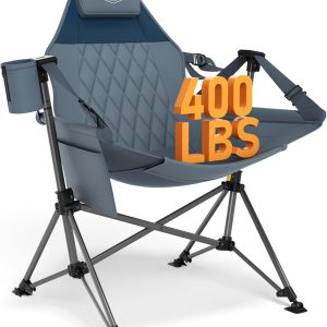 TIMBER RIDGE Hammock Camping Chair, Oversized Swinging Chair with Adjustable Back and Seat Height, Portable Folding Rocking Camping Chair for Outdoor Lawn, Backyard and Patio, Supports 400lbs