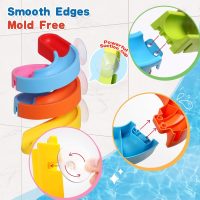 Bath Toys for Kids Ages 3-5 4-8 Toddler Bath Toys 38 PCS Bathtub Shower Toys DIY Water Marble Run Slippery Slide Birthday Gift for 2 3 4 5 6 7 8 Year Old Boys Girls - Image 6