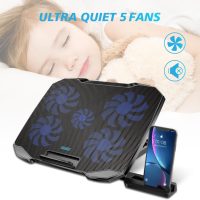 Laptop Cooling Pad Laptop Cooler Stand, Laptop Fan Cooling Pad for 12-15.6 Inch Laptop Notebooks, 5 Quiet Fans, 5 Angle Adjustable Laptop Cooling Stand (Black) - Image 6