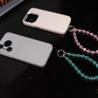Phone Charm - Cute Pink Cat's Eye Beads Cell Phone Lanyard for Women, Anti - Theft Wrist Strap Fits Most Smartphones & Keys, No - Port - Blocking Design - Image 6