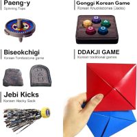Gonggi Korean Game, Gonggi Korean Tossing Game Set (Korean Traditional Play Game) Jebi chagi Gonggi Stone catching Game Biseokchigi Paeng-y DDAKJI Family Party Game Game Collections (1 Set) - Image 2