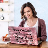 DINKY Laptop Skin Sticker Decal, 12" 13" 13.3" 14" 15" 15.4" 15.6 inch Laptop Universal Reusable Vinyl Skin Stickers Cover Art Decal Notebook PC Personalized Protector (Pink Letters) - Image 7
