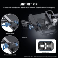 NEEWER V Mount Battery Plate with Arca Type Quick Release Plate, Foldable V Lock Mounting Adapter for NEEWER PS099E, Compatible with Camera Cage Video Rig Accessories DJI RS4 RS3 Gimbal, PS015 PRO - Image 4