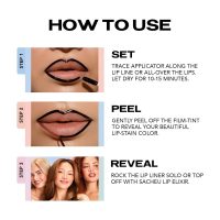 Sacheu Lip Liner STAY-N Peel Off Lip Stain — Long Lasting Matte Lip Tattoo Transfer Proof Lipstain Infused with Hyaluronic Acid & Vitamin E for All Skin Types — Vegan & Cruelty-Free, p-INKED - Image 5